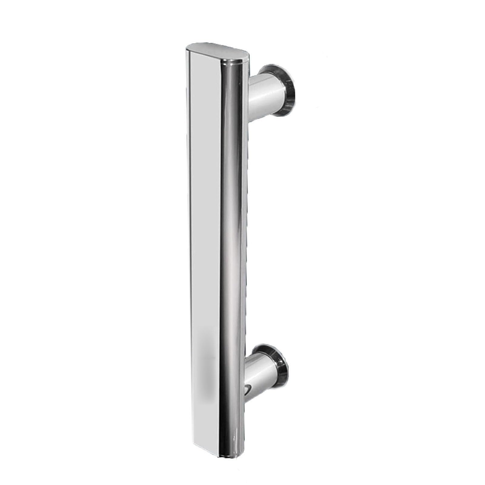 JOUFNING Sliding Door Handles, Push Pull Glass Door Handle, Square Back To Back Shower Doors Handrail, SUS304 Stainless Steel Shower Doors Hardware Kit(300mm)