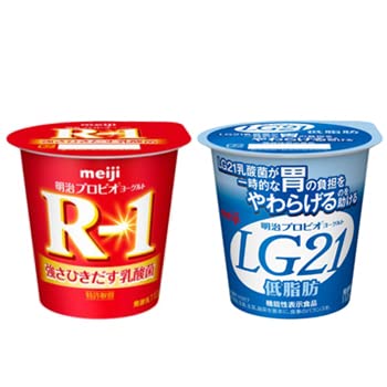 明治ヨーグルト2種類「R-1ヨーグルト」「LG21低脂肪」食べるタイプセット 112g×24個×2種類(48個入り)