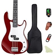 Smooths&Playable - Electric bass with AAA purpleheart fingerboard, AAA Canadian maple neck with the superior finish on the back of the neck provides a smooth fret-hand feel and combines comfort and performance, quality materials improve comfort for y...
