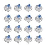 Mciepny Zhouwang 20pcs Blue Switch,3 Pin 50gf Clicky Accurate Typing Dustproof Pre Lubed Key Switches,Keyboard Clicker Replacement for 3D Prints and Mechanical Gaming Keyboard