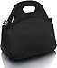 ROYALFAIR Borsa Pranzo per Bambini in Neoprene Portatile Borsa Termica Pranzo al Sacco, Borsa Pranzo Impermeabile, Usato per Scuola, Picnic, Asilo Nido, Gita (Nero)