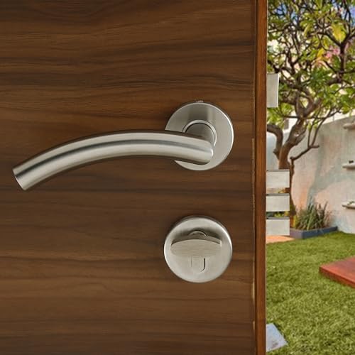 Image of LAPO Mortise Door Lock for Home Main Door & Bedroom with Handle | 50x85mm Body | Heavy-Duty 70mm Cylinder | 3 Brass Keys | Left-Right Fit 30-50mm Door Home Office Hotel| Matt Finish | CMH-5T