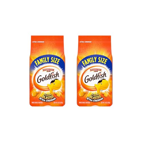 Image of Goldfish Flavor Blasted Xtra Cheddar Cheese Crackers, 10 Oz (2 Pack)