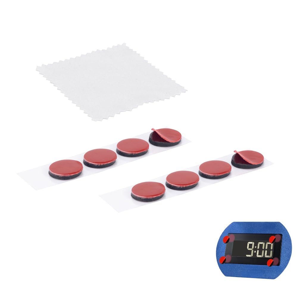 WHFGSOM 8 Stück Klebepad Hitzebeständige Klebende Pad kompatibel mit Needit Park Lite 1411, Lite One Parkscheibe für Windschutzscheibe (Klebepunkt, inkl. Reinigungstuch)