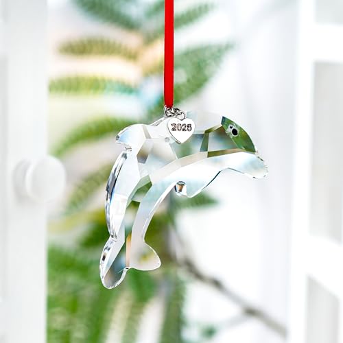 H&D HYALINE & DORA 3.2'' Decorative Hanging Crystal Dolphin Ornament ...