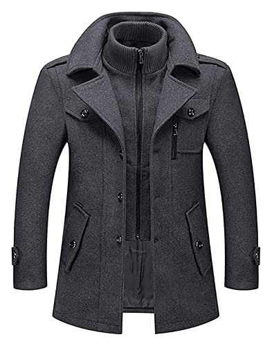 Manteau d'hiver homme en laine chaud et ajusté pour en finir avec le froid