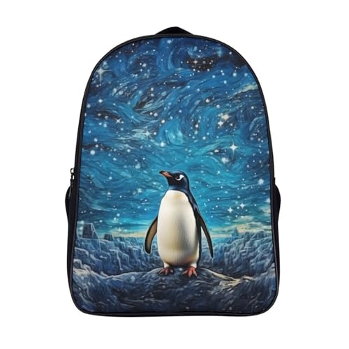 Mochila escolar penguin infantil impermeable de 40x28x16cm con correas ajustables