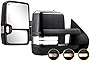 Sanooer Towing Mirrors Switchback Dynamic Turn Light for 2007-2013 Chevy Silverado Suburban Tahoe GMC Sierra Yukon with Running Lights Power Glass Backup Lamp Heated Set (Chrome-Dynamic Signal Light)