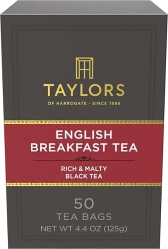 Taylors of Harrogate English Breakfast Black Tea, 50ct (Pack of 1)