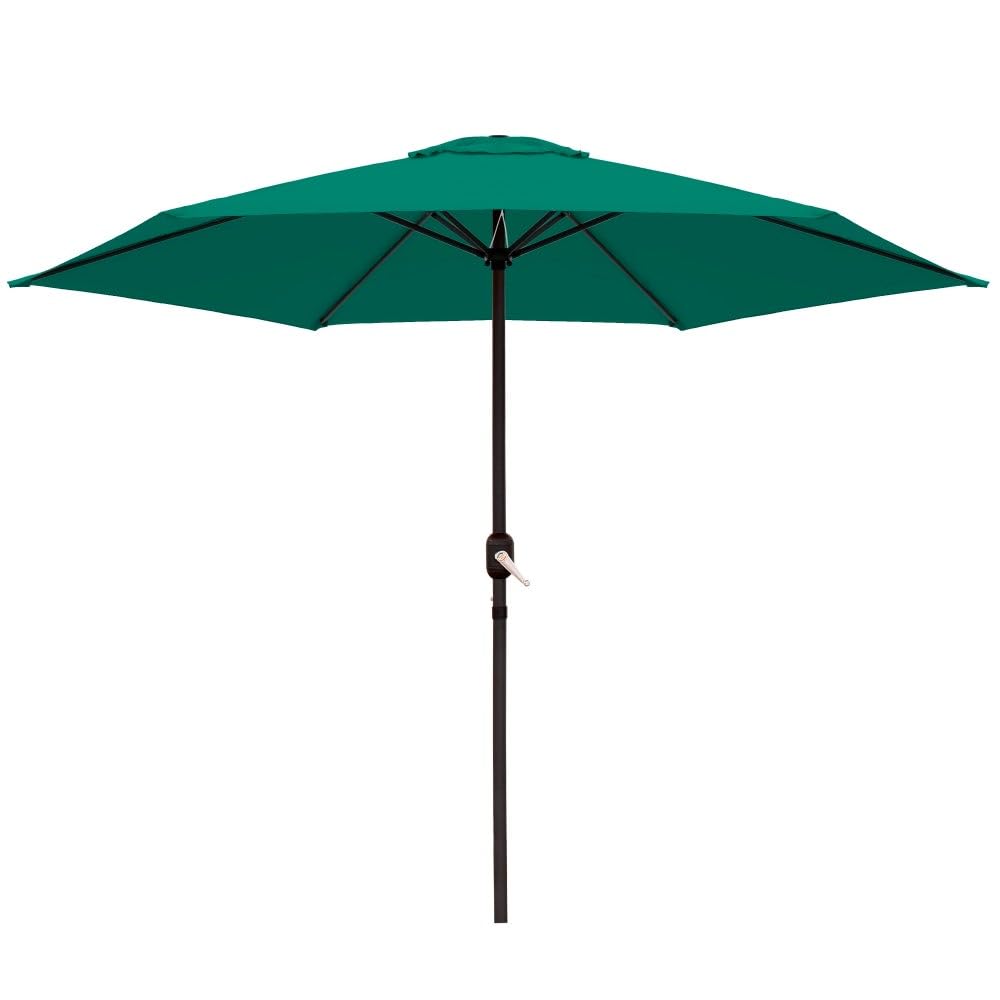 LOLAhome Parasol de Ø270 cm, mástil Ø38mm de aluminio, con Antiviento y Manivela, Elegante y Duradero, tratamiento Anti-corrosión, Para Exterior, Jardín, Terraza - Parasol 270 cm
