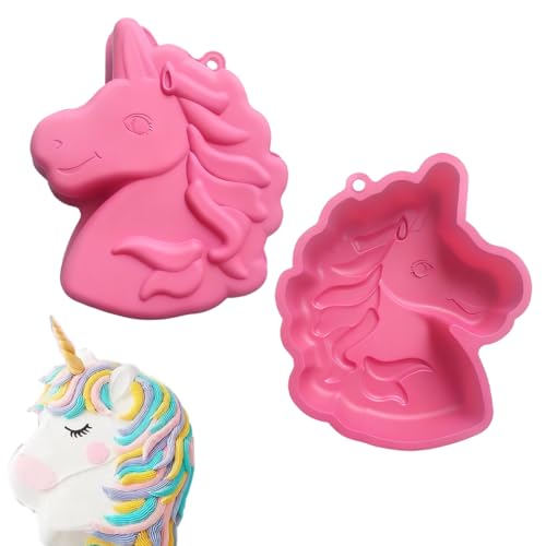 VEOIRXU Molde bolo de silicone moldes de silicone unicórnio moldes para bolos de silicone molde de bolo 3D molde para assar moldes para bolos de silicone molde para reposição pão bolo