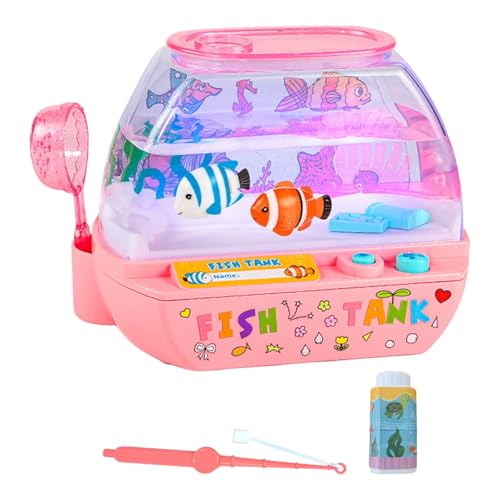 predolo Aquarium Factice avec Faux Poissons pour Enfants 3+ Ans, Jouet Interactif électrifié, Faux Aquarium de Poisson Bébé Musicale et Lumineuse, Cadeau...