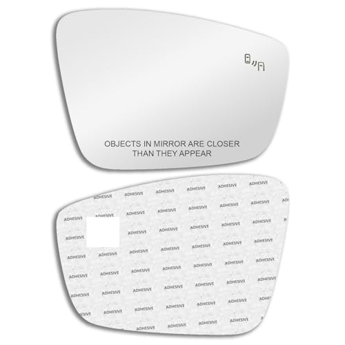 Blind Spot Mirror Glass with Full Size Adhesive for Volkswagen | 2013-2015 Passat | 2011-2018 Jetta | 2012-2019 Beetle | Passenger Side View Right RH