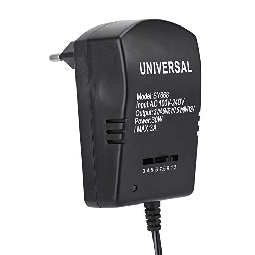 Chargeur Universel 30W Jadeshay - 8 Embouts DC + USB, Tension Réglable 3V-12V, Sécurité Intégrée