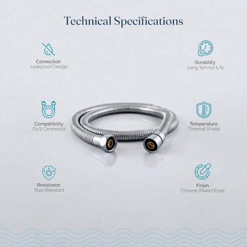Image of JAL Stainless Steel Jet Spray Pipe for Toilet | Health Faucet Hose 1m
