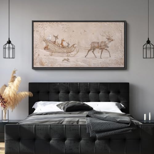 Image of MUDECOR Extra Large Framed Canvas Print Wall Art Winter for Living Room