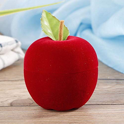 MLMLH Pendientes envase de la Caja del Anillo de Bodas Anillo de Apple Box-Moda Propuesta Caja de la joyería de Almacenamiento de Titular for la Sorpresa