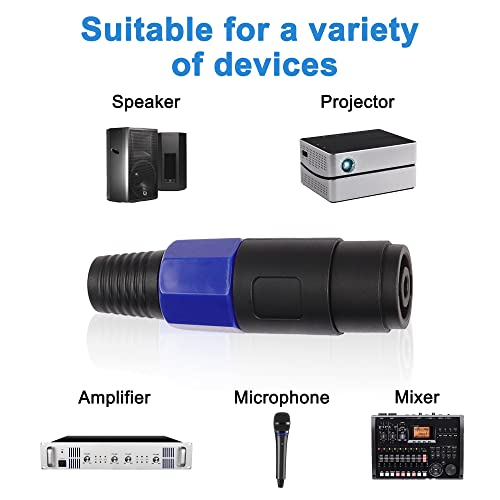 XMSJSIY 4 Pole Speakon Connector NL4FC Female Audio Speaker Adapter Plug Speakon Cables Jack Connector Compatible with NL4FC,NL4FX,NLT4X,NL2FC - Image 3