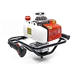 WilTec Taladro de Tierra Ahoyador Motor 63cc 3CV 2.2kW Gasolina Plantador Cavahoyos Jardín Paisajística