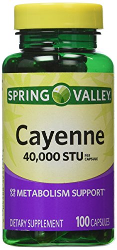 Spring Valley - Cayenne Fruit 40,000 STU, Whole Herb, 100 Capsules