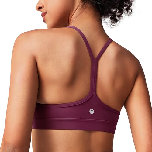 Image of BAYDI Clouduxi Y Back Sports Bra for Women - Padded Racerback Spaghetti Strap Low Impact Workout Yoga Bra, A-C Cups