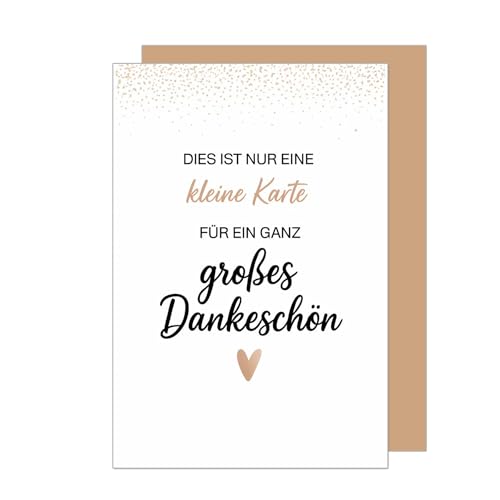 Edition Seidel Premium Dankeskarte mit Umschlag. Glückwunschkarte Grußkarte Doppelkarte Karte Danke Danksagung Dankeschön Spruch Mann Frau Freund Freundin (D154 SW025)