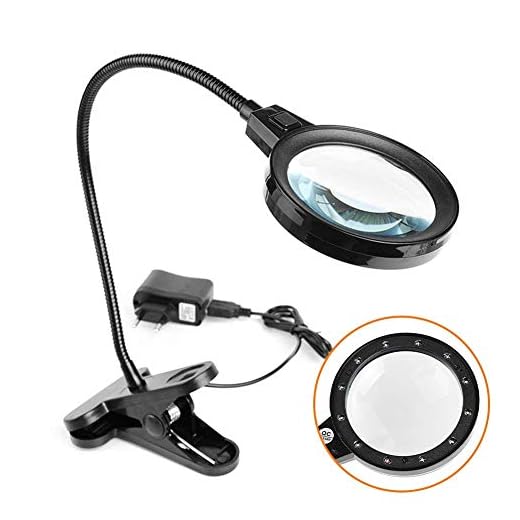 Bordslampa för förstoringsglas med 12 dagsljus LED-lampor, 10X bordsförstorare Hands Free - Hantverk Läsning Smycken Lödning Sy Hobbyinspektion