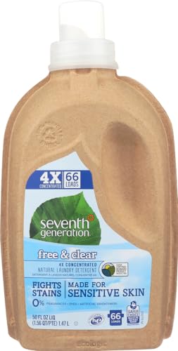 Seventh Generation Liquid Laundry Detergent, Free and Clear, 50 Fl Oz