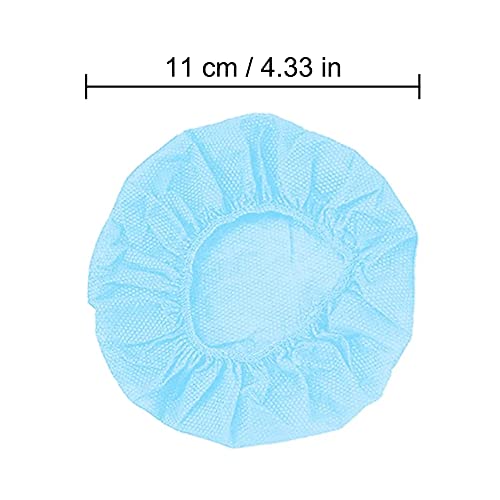 Tvoip 100Pcs Cubiertas desechables sanitarias azules para auriculares, super flexibles y lavables, para la mayoría de auriculares on-ear (11 cm/4.33 pulgadas) miniatura 3
