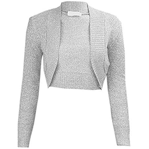 M98 Women's Cropped Metallic Bolero Shrug Cover