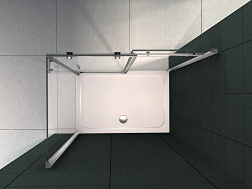 Piatto doccia acrilico rettangolare bianco ultra slim H 5 cm, 70 x 90 cm varie dimensioni (80 x 120 cm)