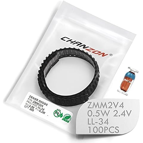 Chanzon SMD Zener Diode 0,5 W 2,4 V ZMM2V4 LL-34 0,5 Watt 2,4 Volt Siliziumglas Zener Dioden Cover