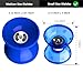 MAGICYOYO Pro Triple Bearing Diabolo Small Size 4” Chinese Yoyo Toy with 2 Pairs Carbon Sticks+ 2 Extra Strings +1 Net Bag, High Performance Chinese Yoyo Diabolo Skill Toy (Blue)