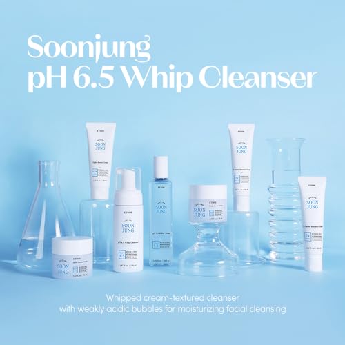 ETUDE SoonJung pH 6.5 Whip Cleanser | Mild Micro Foaming Face Wash for Sensitive Skin, Panthenol, Madecassoside for Soothing, Barrier Repair, Low pH, Vegan Certified, Non-comedogenic, 5.07 Fl Oz - Image 5