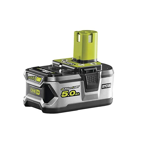 Ryobi Li-Ion Akku 5,0 Ah RB18L50 (18 V Werkzeugakku, Überlastschutz, Akku-Ladestandsanzeige, Ersatzakku) 5133002433