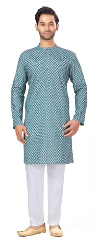 Image of Studio Shringaar Men's Cotton Relaxed Fit Straight Kurta