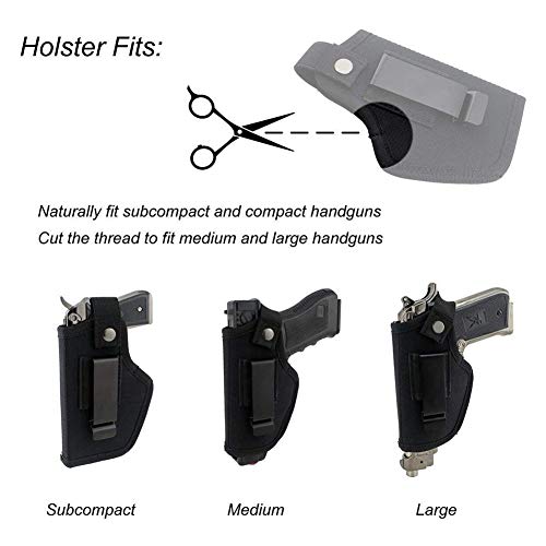 ZONSUSE Universal Gun Holster,IWB OWB Gun Holster,Tactical Pistol Bags Waistband,The Waistband Pistols Holsters for Right and Left Hand, Draw Holster for Men/Women - Image 5