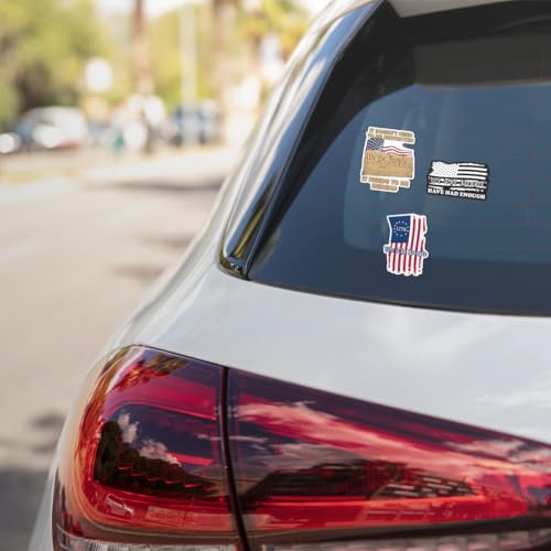 Image of Pack 9 Pcs Patriotic American Stickers for Water Bottles Laptops Vehicles Helmets Cars Skateboards Computers Bumper Sticker Waterproof Removable Vinyl Decals Laptop Accessories