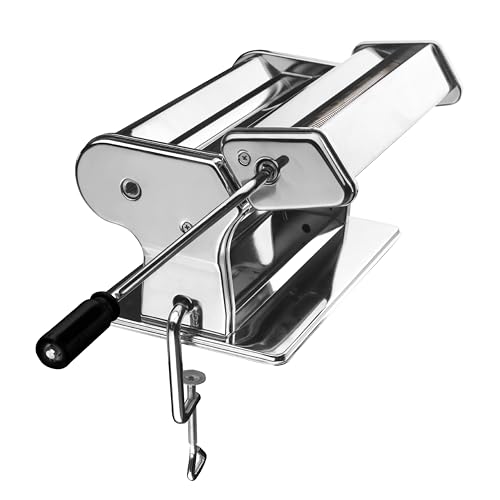 Lacor - 60391 - Máquina para hacer pasta fresca manual con manivela, Acero Inoxidable, 9 cortes, Lasaña, canelones, espaguetis, fetuccini, tallarines, 32 x 20 x 16 cm Lacor - 60391 - Máquina para hacer pasta fresca manual con manivela, Acero Inoxidable, 9 cortes, Lasaña, canelones, espaguetis, fetuccini, tallarines, 32 x 20 x 16 cm
