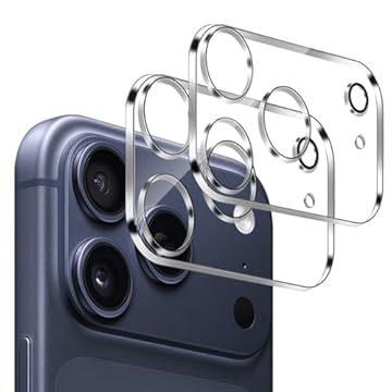 Lutree per iPhone 17 Pro Max Vetro Temperato Pellicola Fotocamera, 2 Pezzi Durezza 9H HD Lente Protettiva, Anti-Graffio Senza Bolle Fotocamera Protezione -Transparent