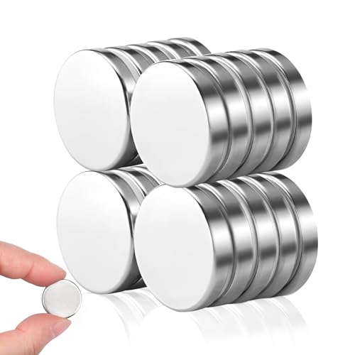 20 stycken 20 mm x 3 mm neodymmagneter extra starka, runda magneter för kylskåp, magnetisk tavla, whiteboard, hantverk