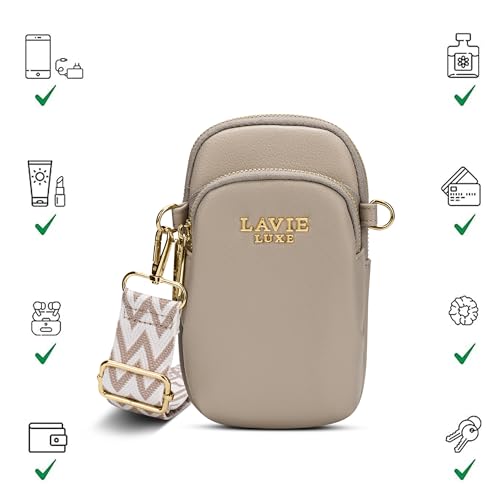 Image of Lavie Luxe Women's Mobile Vertical26 2-Compartment Crossbody Sling Bag | Ladies Purse Handbag | Gift for Women