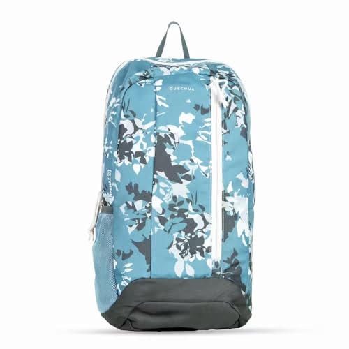 Image of Decathlon lightweight 20L backpack with 2 pockets and a bottle holder.