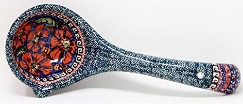 Polish Pottery Soup Tureen with Ladle in Poppies Unikat Pattern painted by Tomaszewska from Zaklady Boleslawiec Capacity: 3.17 quart - Thumbnail 6