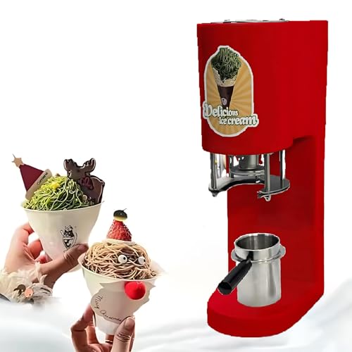 Commercial Spaghetti Ice Cream Maker - 80W Electric Machine Stainless Steel 4 Molds 11 8x7 9x22 4 Easy