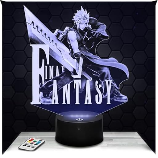 Lampephoto.fr - Lámpara 3D Final F Decoración Cuarto para Niños, Objeto de Videojuegos para Jugadores, Idea de Regalo, Lámpara de Noche, Idea de Regalo Original para Ado En Navidad, Merchandising TOP | Ya disponible en tu tienda friki favorita! En mundofriki.es!