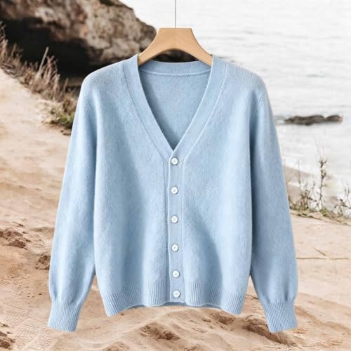 Cardigan Sweaters for Women Button Up V-Neck Long Sleeve Knit - image 2