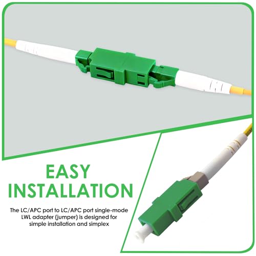 6 Stück Fibre Optic Adapter LC/APC Female,Fiber Optic Coupling LC/APC Female Single Mode,Fibre Interface Conversion for FTTH FTTx