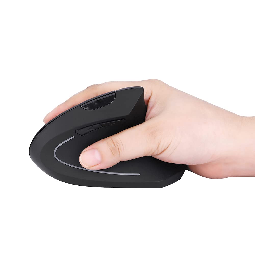 Combinación de ratón y teclado ergonómicos verticales inalámbricos de 2,4 GHz Tamaño portátil ultrafino para PC de sobremesa ordenador portátil portátil Mac Tablet (Right-handed)
