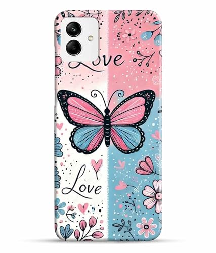 Image of Printed Hard Back Case Cover & Compatible for Samsung Galaxy M13 5G | Samsung M13 5G | Butterfly Painting Art (Multicolor) - D1203